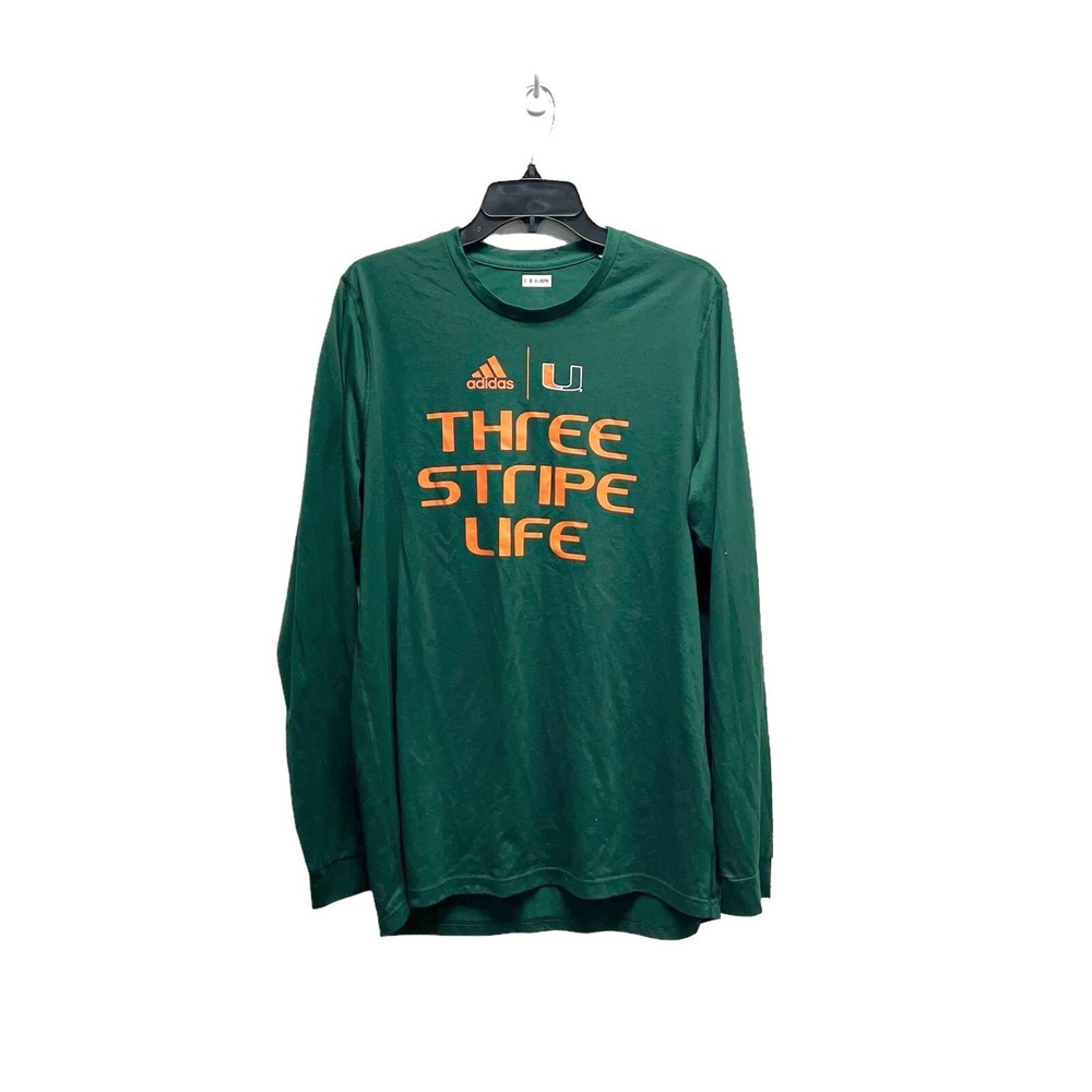Adidas‎ Miami Hurricanes Player Issue Mike Rumph Size L Green Football NCAA